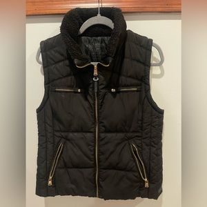Calvin Klein Black Fur Vest